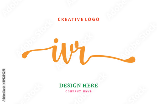 IVR lettering logo is simple, easy to understand and authoritative