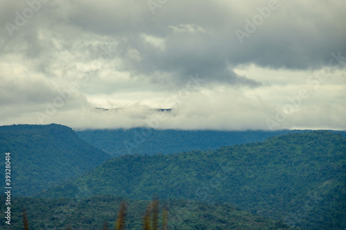 Scenic view of clouds sky and mountains
