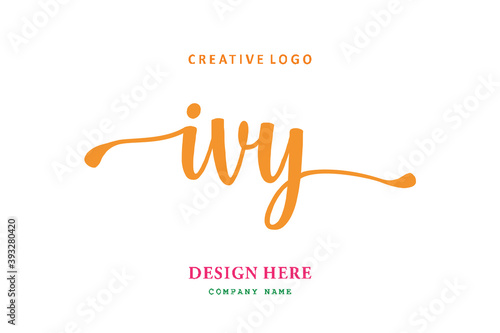 IVY lettering logo is simple, easy to understand and authoritative