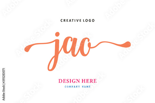 JAO lettering logo is simple, easy to understand and authoritative