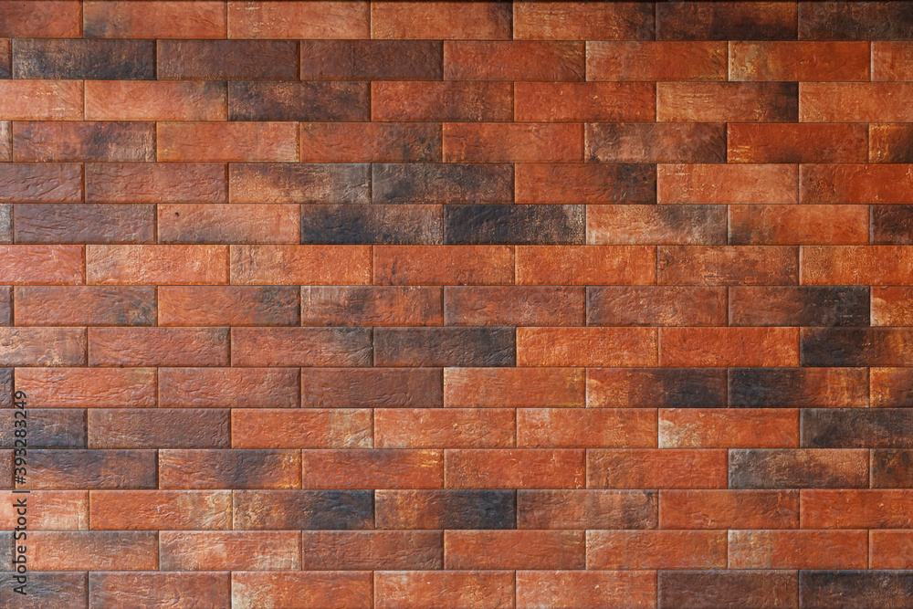 Obraz premium front view brick wall texture background