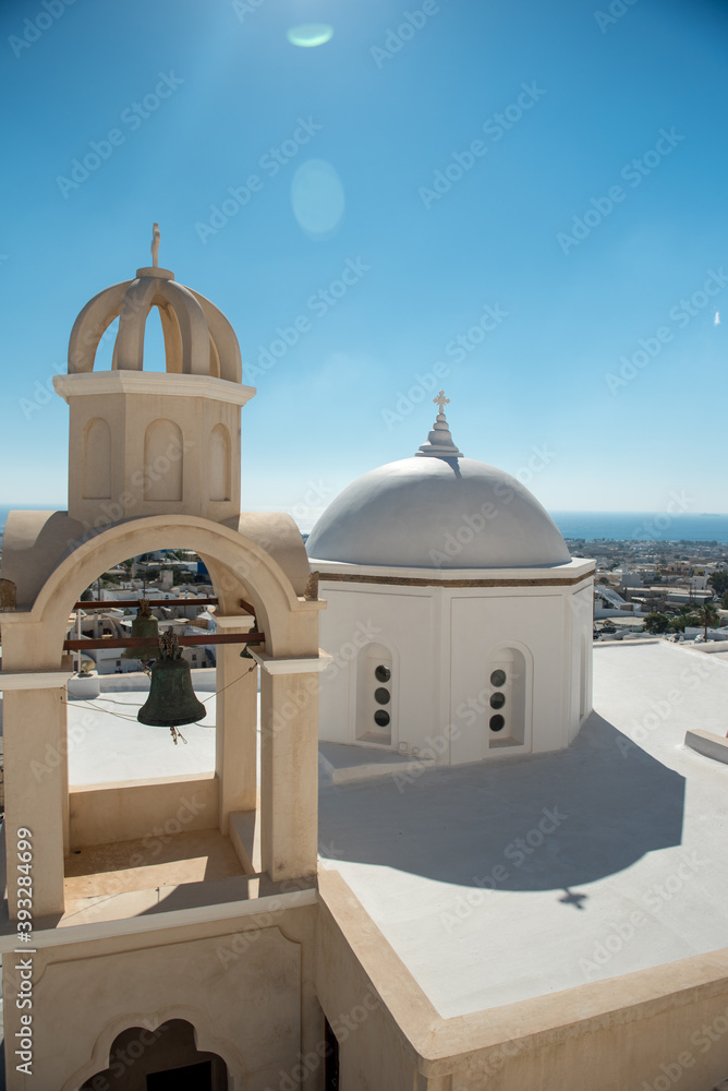 A Greek orthodox church in Emporeio village, Santorini island