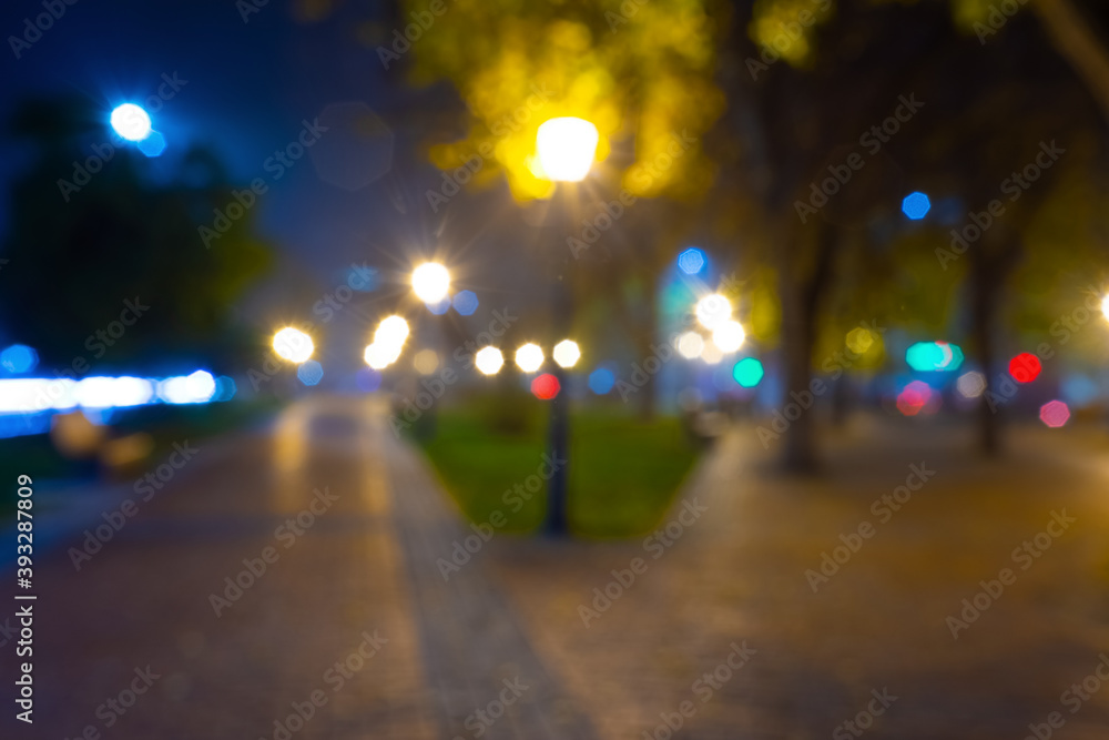 Blurred cityscape view, abstrac city background