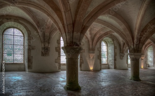 Salle capitulaire de l abbaye de Fontenay    Marmagne  C  te-d Or  France