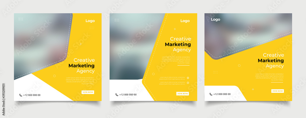 Digital business marketing banner for social media post template 