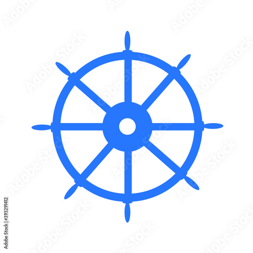 Obraz na płótnie ship rudder icon on white background w salonie
