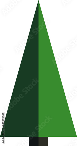 green tree on white background