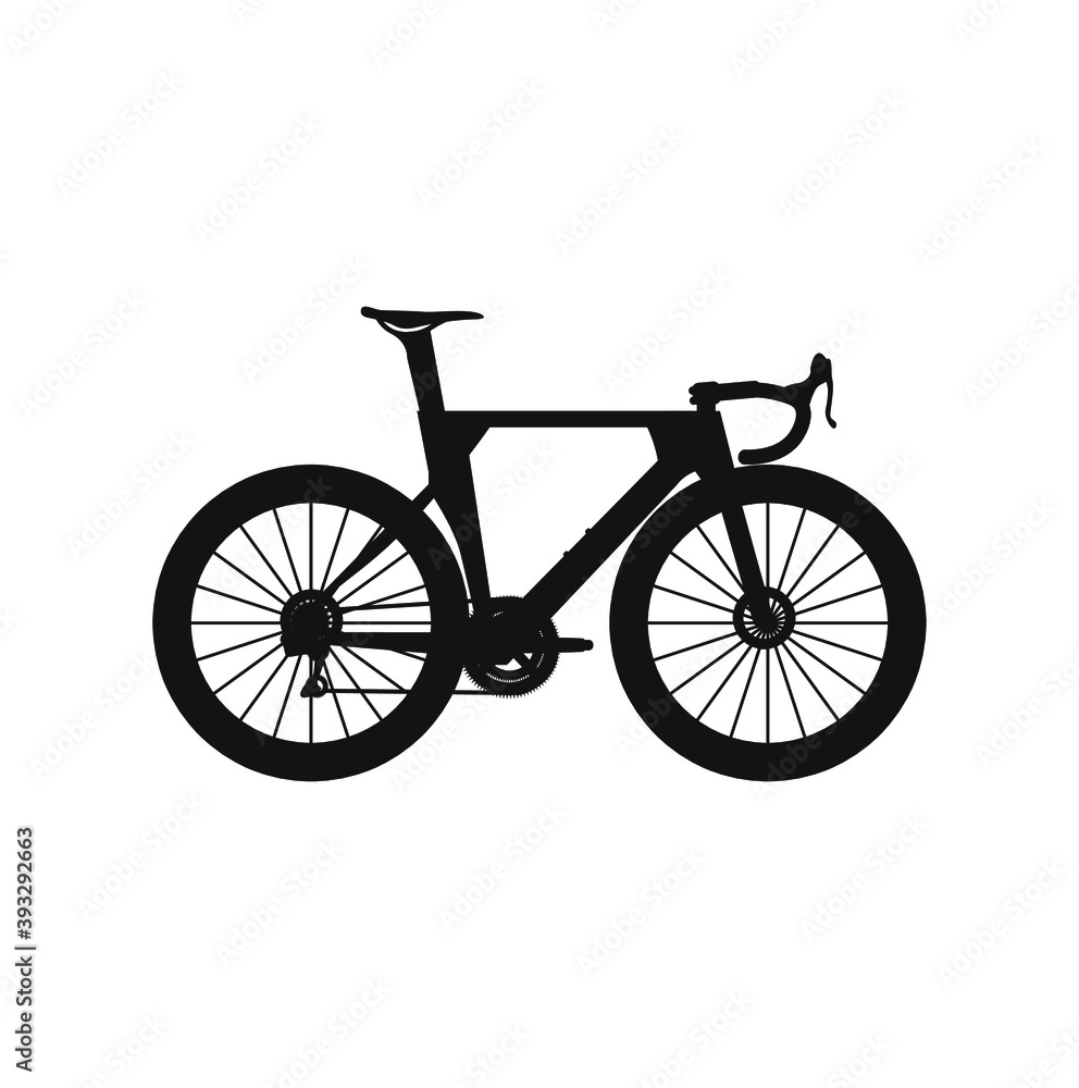 Fototapeta premium road racing bike on white background
