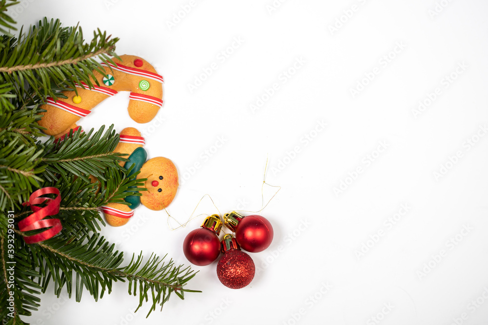 Gingerbread cookies in Christmas setting. Magic holiday background. Gingerbread cookies in Christmas setting. Magic holiday background.