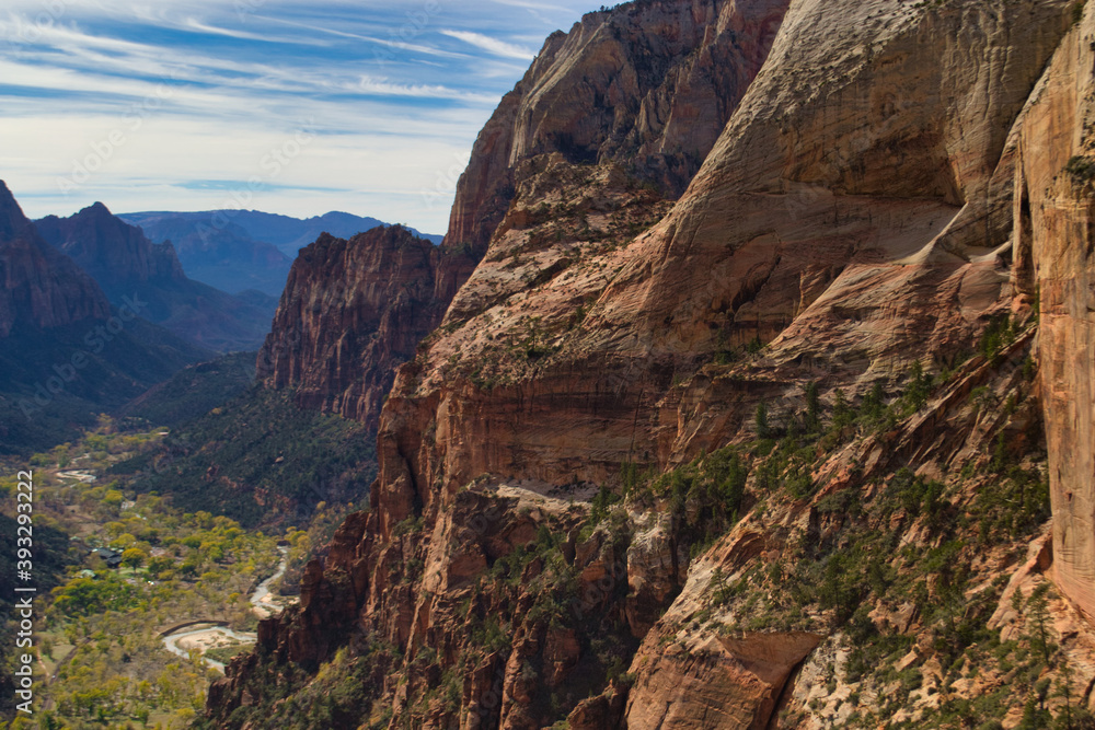Zion National Park in Utah, view from Angels Landing