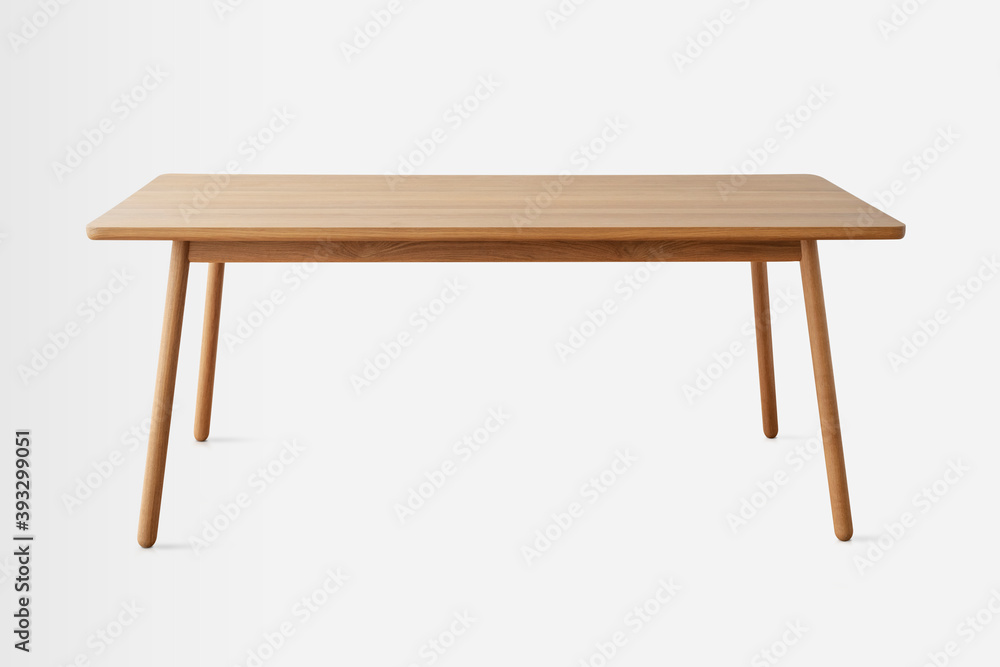 Brown wooden table on white background Brown wooden table on white background