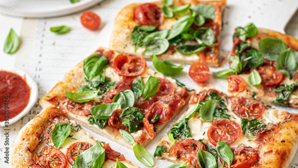 Fresh homemade pizza food recipe idea Fresh homemade pizza food recipe idea