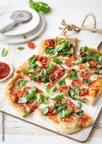 Fresh homemade pizza food recipe idea