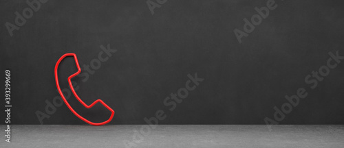 abstract contact icon in front of background - 3D Illustration