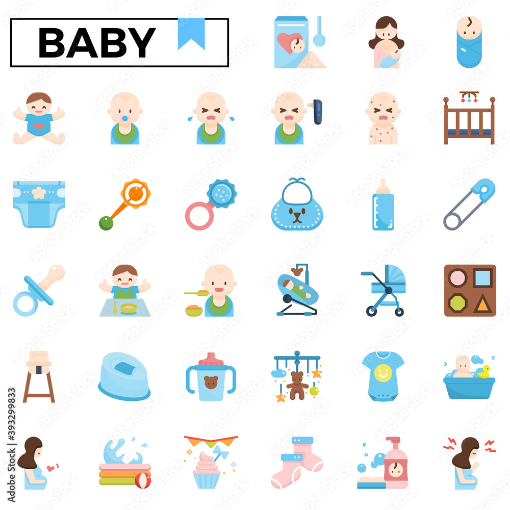 Baby icon set.