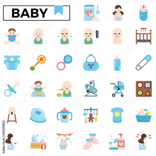 Baby icon set.