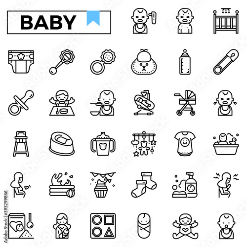 Baby icon set.