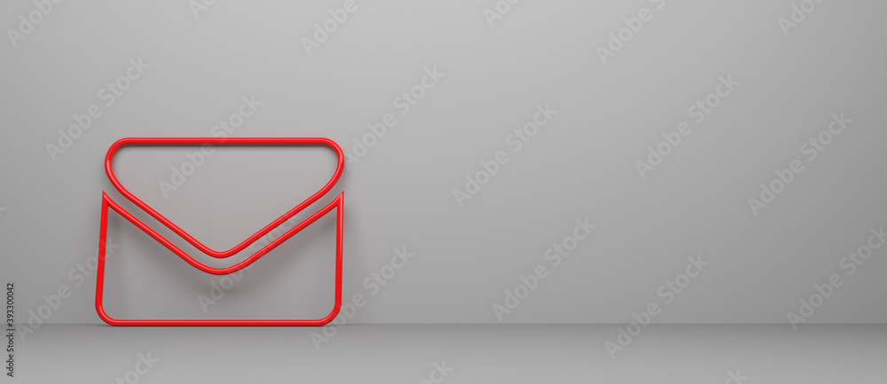 abstract contact icon in front of background - 3D Illustration abstract contact icon in front of background - 3D Illustration
