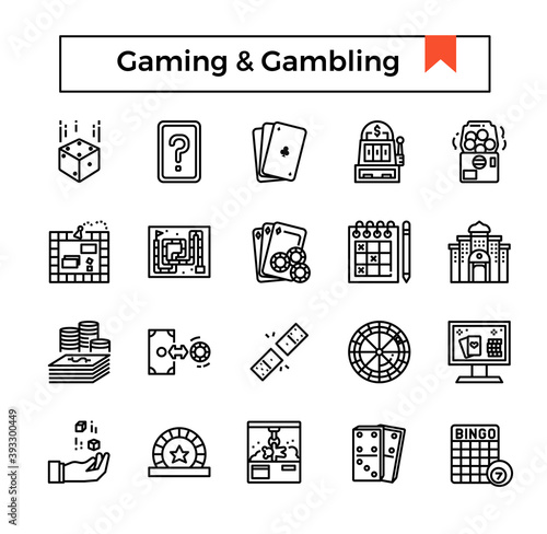 Gaming and gambling icons.