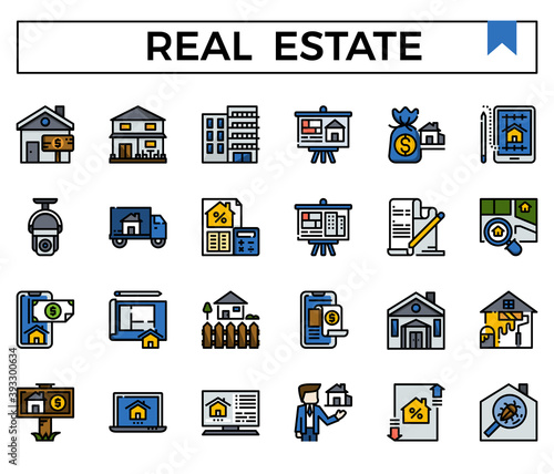 Real estate icon set.