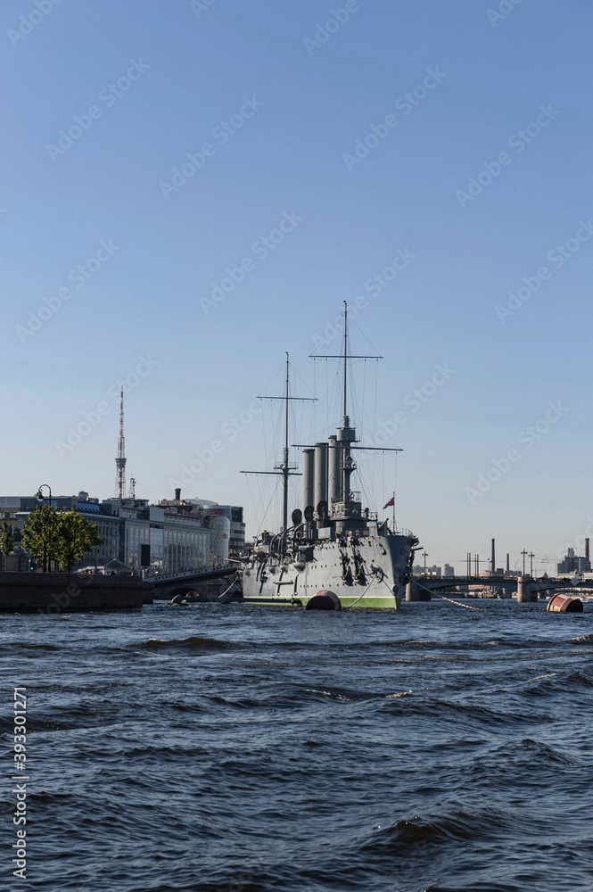 Russian cruiser Aurora in Saint-Petersburg