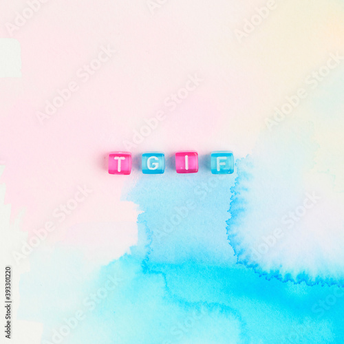 TGIF alphabet letter beads typography photo