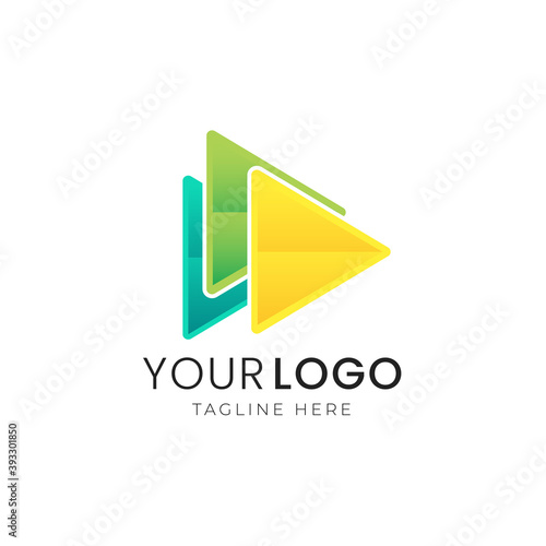 Free Download Colorful abstract gradient logo template vector - GFXLoad