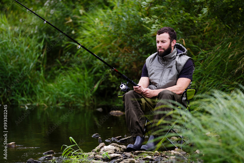 Fishing on the river Fishing on the river
