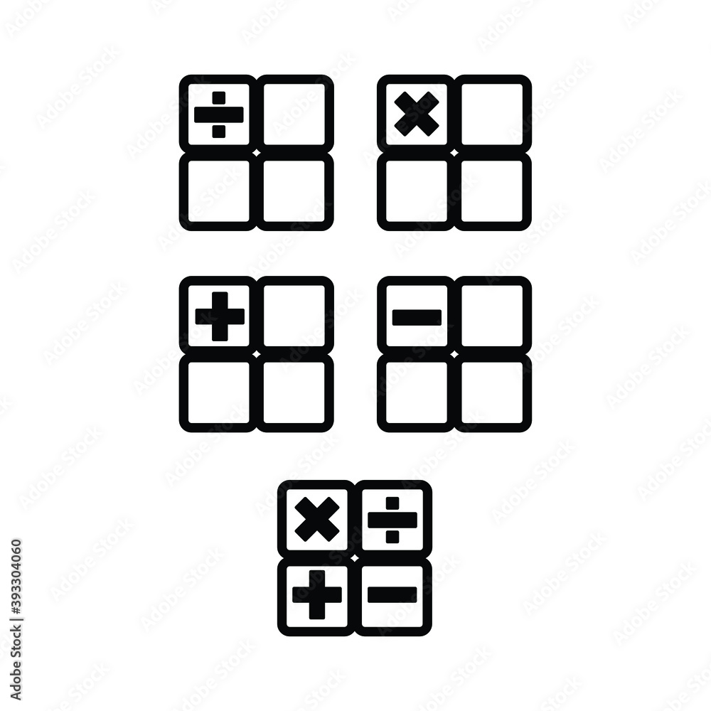 Math icon set Math icon set