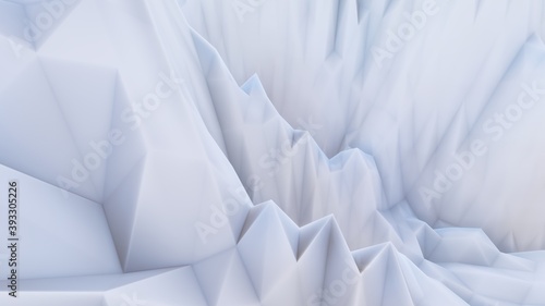 Iceberg concept abstract white background 3d render