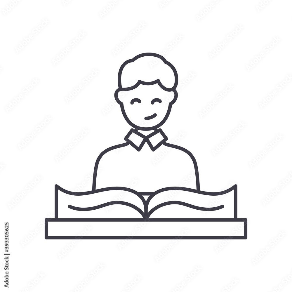 Courseware icon, linear isolated illustration, thin line vector, web design sign, outline concept symbol with editable stroke on white background. Courseware icon, linear isolated illustration, thin line vector, web design sign, outline concept symbol with editable stroke on white background.