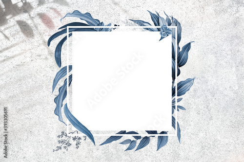 Luxurious floral wedding frame design