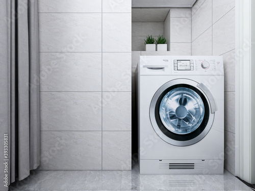 ,Clean modern residential bathroom and toilet design, which is equipped with washstand, toilet and shower equipment, etc.