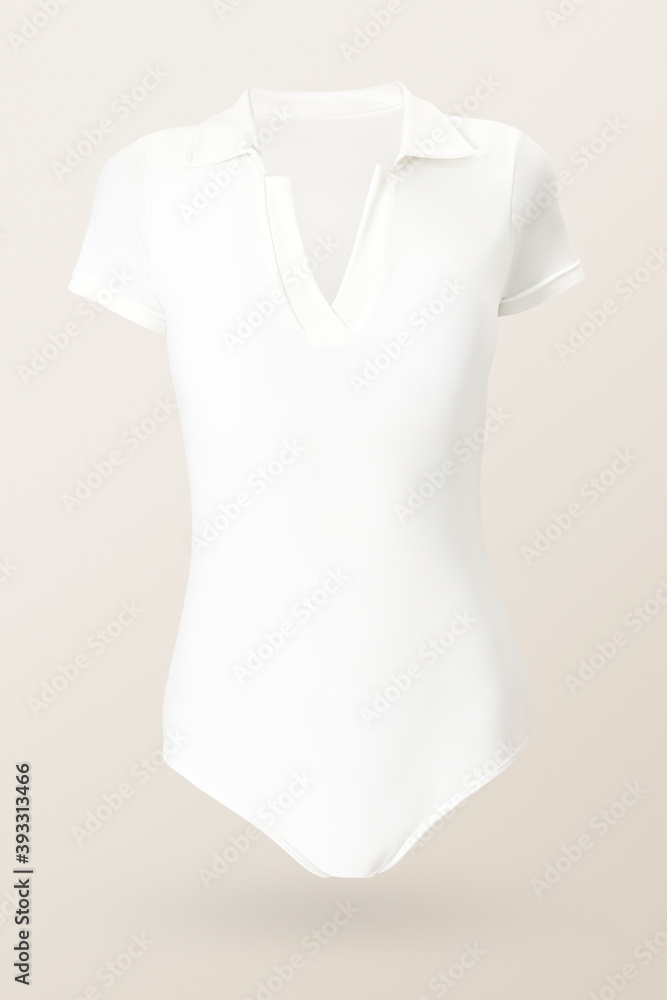 Women's white bodysuit mockup Women's white bodysuit mockup