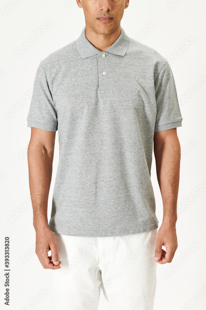 Men's gray collared shirt outfit Men's gray collared shirt outfit