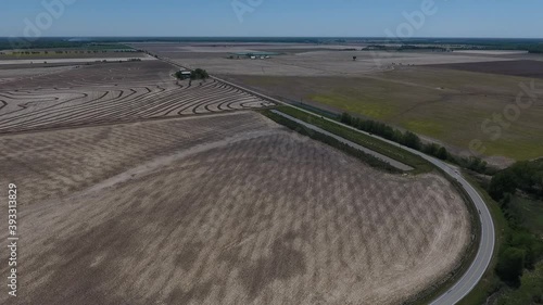 Spring in Rural Arkansas Farming Drone Viewf photo