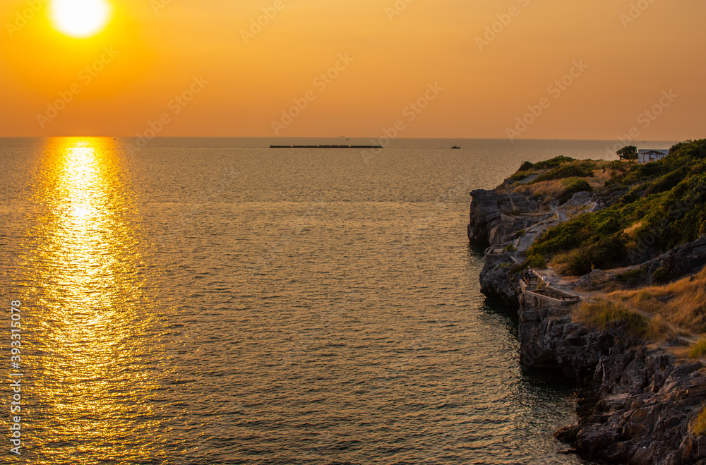 Fototapeta premium Coast of Koh Sichang near Pattaya district Chonburi Thailand Asia