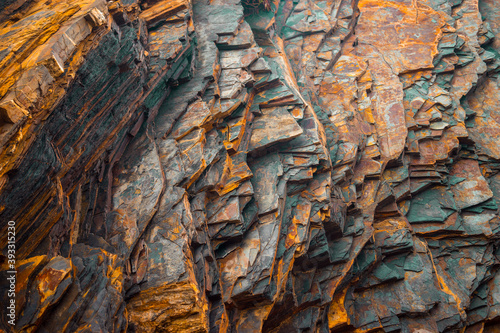 Canvas Print Rock layers , a colorful formation of rocks stacked over time