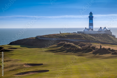 The Lighthouse Overlooking The Old Head Of Kinsale Golf Course In County Cork Ireland