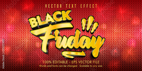 Black friday editable text effect