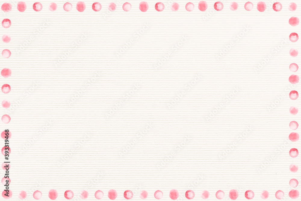 Pink watercolor blobs frame on white background Pink watercolor blobs frame on white background