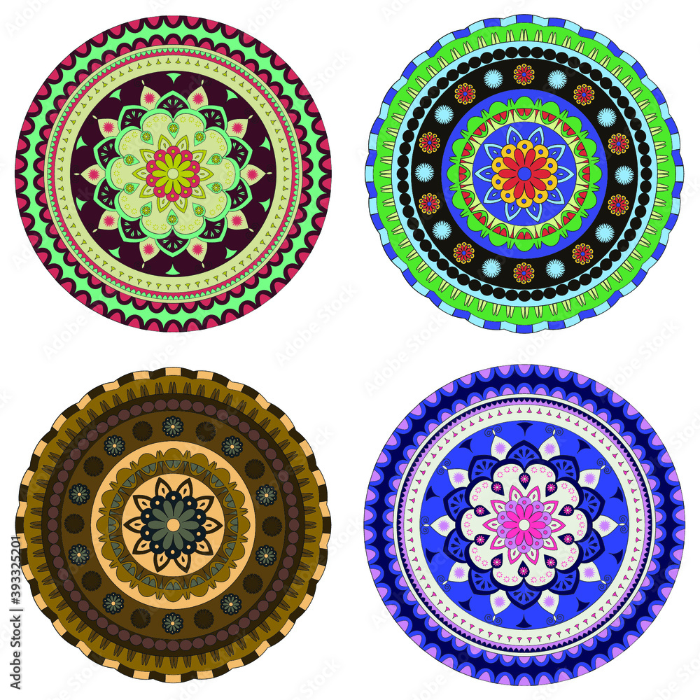Mandala, illustration, tattoo, decorative ornament in ethnic oriental style. Mandala, illustration, tattoo, decorative ornament in ethnic oriental style.