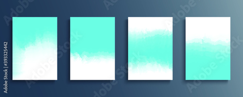 Abstract winter backgrouds set with modern abstract blue gradient patterns. Templates collection for seasonal posters, banners and cards. Vector illustration. photo
