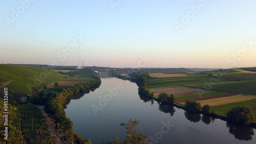 The River Neckar near Lauffen, Baden-Wuerttemberg, Germany photo