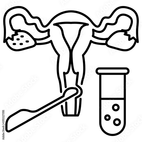 Transvaginal oocyte retrieval Concept, IVF TVOR Vector Icon Design, In Vitro Fertilization Symbol on White Background, Pregnancy and obstetrician Sign, 