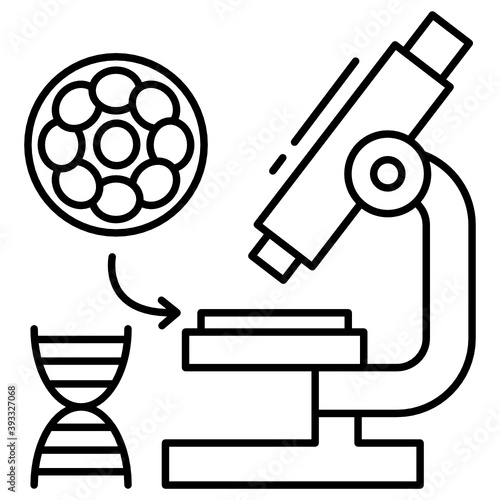 Preimplantation genetic diagnosis test Concept, IVF Process Vector Icon Design, In Vitro Fertilization Symbol on White Background, Pregnancy and obstetrician Sign,