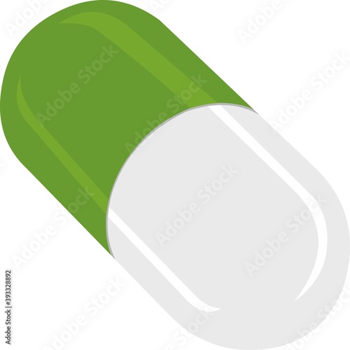 Vector illustration of emoticon of a pill