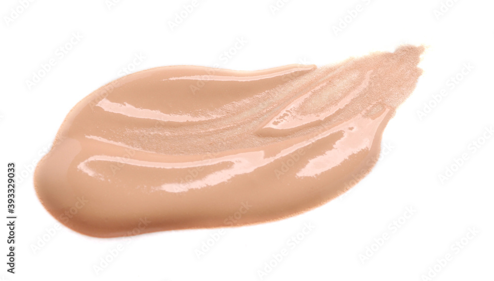 Smear of Foundation on a white isolated background. BB cream, makeup concept. Smear of Foundation on a white isolated background. BB cream, makeup concept.