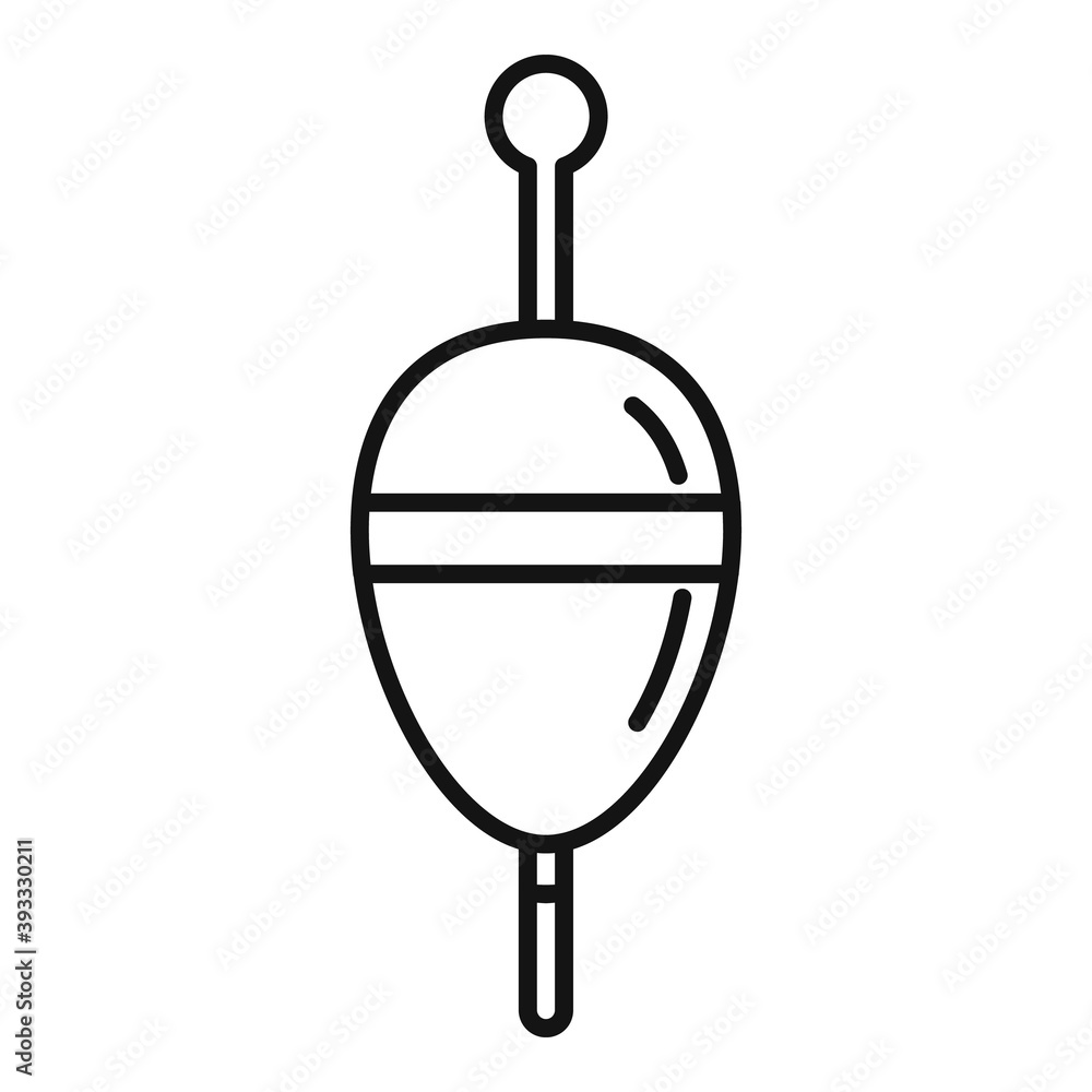 Obraz premium Bobber float icon. Outline bobber float vector icon for web design isolated on white background