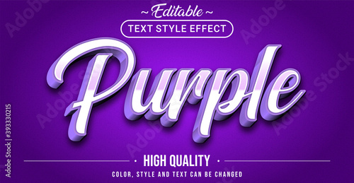 Editable text style effect - Purple text style theme.